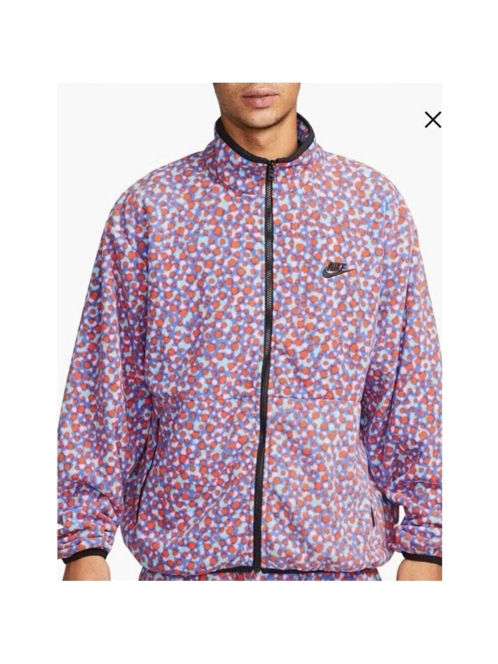 Nike Club Fleece Jacket Men’s MED Pockets Full Zip Oversized Fit Athletic $120